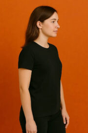 Black Tshirt for Women 100% Cotton Amazing Fun - Image 2