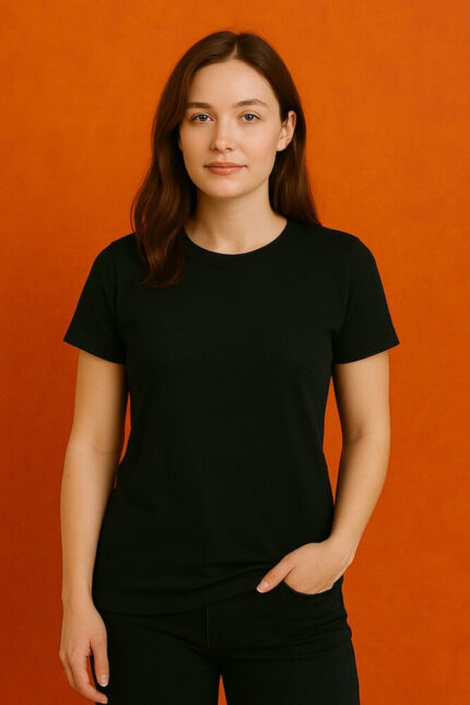 Black Tshirt for Women 100% Cotton Amazing Fun