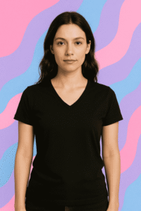 Unisex T-Shirt (V-Neck ) | Half Sleeve - Image 2