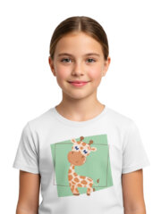T-Shirt for Kids | Giraffe | Half Sleeve | Round Neck - Image 10