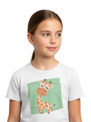 T-Shirt for Kids | Giraffe | Half Sleeve | Round Neck - Image 6
