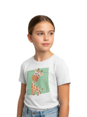 T-Shirt for Kids | Giraffe | Half Sleeve | Round Neck - Image 4