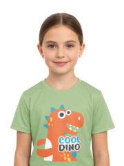 T-Shirt for Kids | Cool Dino | Half Sleeve | Round Neck - Image 10
