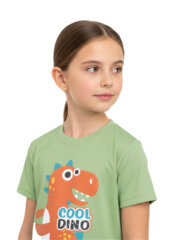 T-Shirt for Kids | Cool Dino | Half Sleeve | Round Neck - Image 6