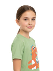 T-Shirt for Kids | Cool Dino | Half Sleeve | Round Neck - Image 5