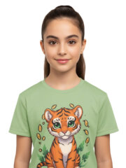 T-Shirt for Kids | Tiger | Half Sleeve | Round Neck - Image 10