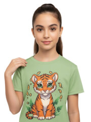 T-Shirt for Kids | Tiger | Half Sleeve | Round Neck - Image 7