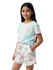 Shorts for Girl Kids | Half White Flower - Image 13