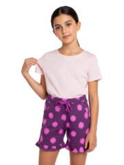 Shorts for Girl Kids | Pink Flower - Image 7