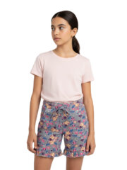 Shorts for Girl Kids | Grey Flower - Image 4