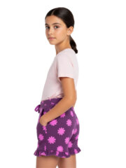 Shorts for Girl Kids | Pink Flower - Image 5