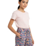 Shorts for Girl Kids | Grey Flower