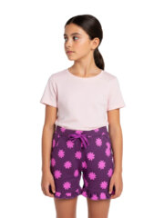 Shorts for Girl Kids | Pink Flower - Image 4