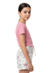 Shorts for Girl Kids | Half White Flower - Image 6