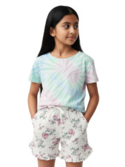 Shorts for Girl Kids | Half White Flower - Image 4