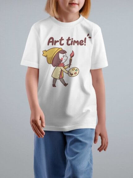 T-Shirt for Kids | Art Time | Half Sleeve | Round Neck