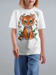 T-Shirt for Kids | Tiger | Half Sleeve | Round Neck