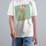 T-Shirt for Kids | Giraffe | Half Sleeve | Round Neck