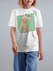 T-Shirt for Kids | Giraffe | Half Sleeve | Round Neck