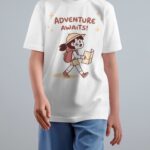 T-Shirt for Kids | Adventure Awaits | Half Sleeve | Round Neck