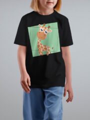 T-Shirt for Kids | Giraffe | Half Sleeve | Round Neck - Image 2
