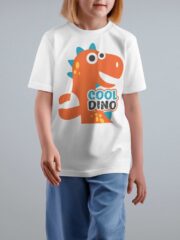 T-Shirt for Kids | Cool Dino | Half Sleeve | Round Neck