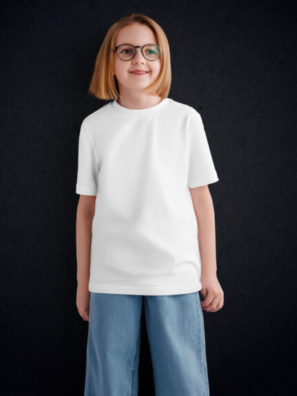 T-Shirt for Kids Boys & Girls (Plain Design) | Half Sleeve, Round Neck