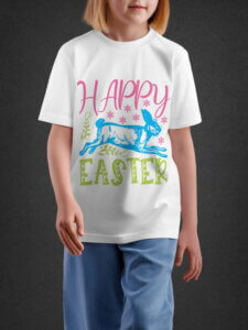 Tshirt for Kids Happy Easter 2-6Y