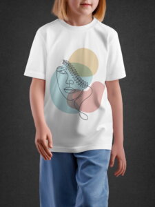 Tshirt for Girls Abstract Art 11-16Y